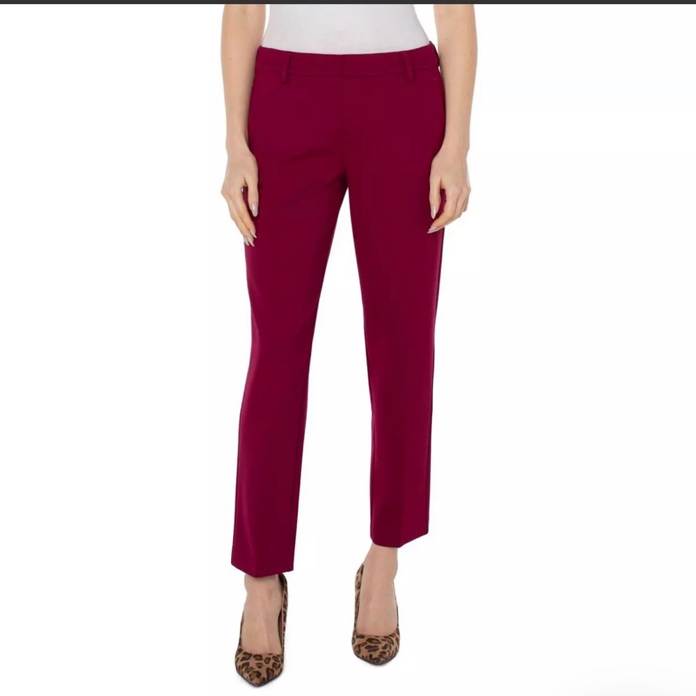Liverpool Los Angeles Kelsey Knit Trousers: Garnet